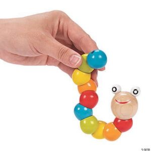 Wooden Caterpillar Twisting Early Educational Toy Set for Kids 2+ Years