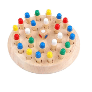Wooden Memory Chess for Kids| Children Learning and Educational Color Shape Matching Board Game Sensory Educational Learning Toy for Kids (Chess)