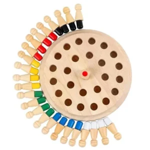 Wooden Memory Chess for Kids| Children Learning and Educational Color Shape Matching Board Game Sensory Educational Learning Toy for Kids (Chess)