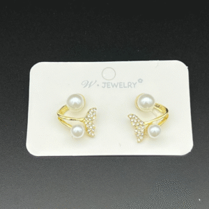 Elegant Pearl Stone Earrings – Korean Design