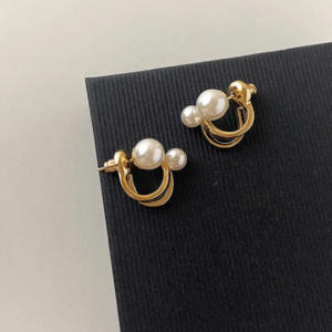 Golden Pearl Earwrap Ear Cuffs – Korean Series Inspired