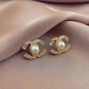 X Shape Pearl Stone Earrings for Girls