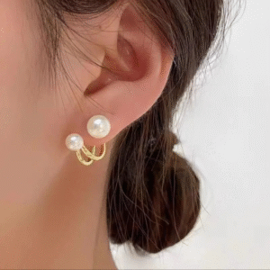 Golden Pearl Earwrap Ear Cuffs – Korean Series Inspired