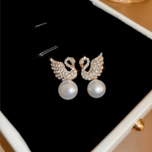 Swan Design Stone Earrings for girls and Women