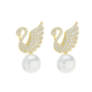 Swan Design Stone Earrings for girls and Women