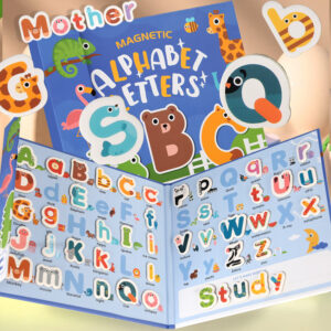 Fun and Challenging All-Ages DIY Paper Unisex Cartoon Letter Cognition Book Durable 2-4 Years Puzzle Educational Toy